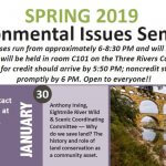 Free Three Rivers Seminars Spring 2019