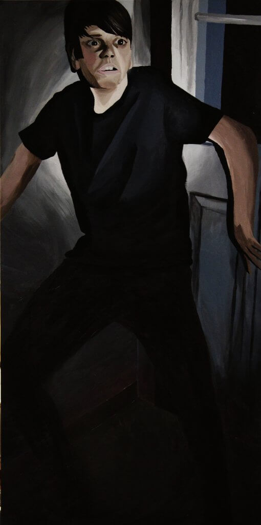 David Fontaine, "Scared Hayden", Acrylic, 24" x 48"