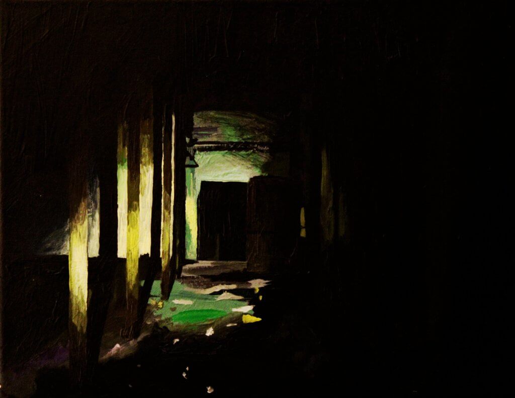  David Fontaine, "Abandoned Place", Acrylic, 11"x14"