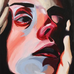 David Fontaine, "Self Portrait", Acrylic, 18" x 24"