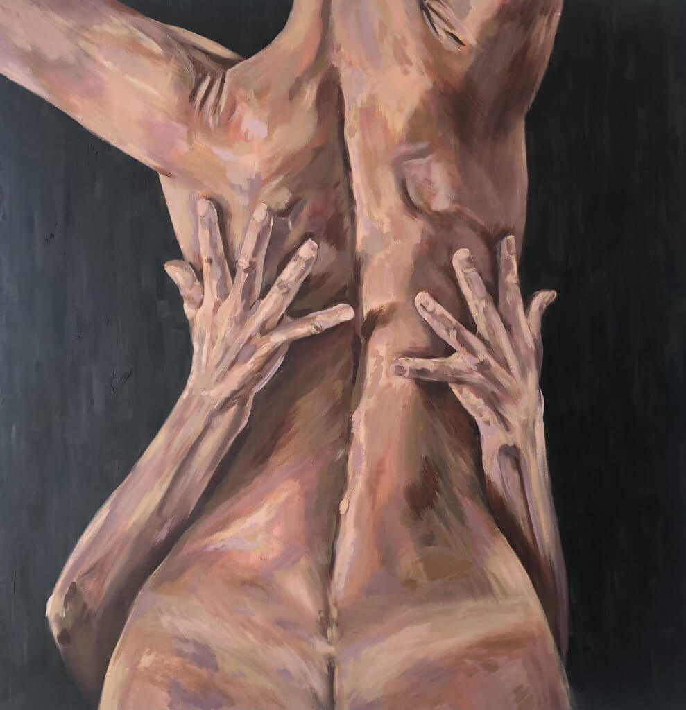 MacKenzie Gaulin, "Don't Touch," Acrylic on Canvas, 48"x48"