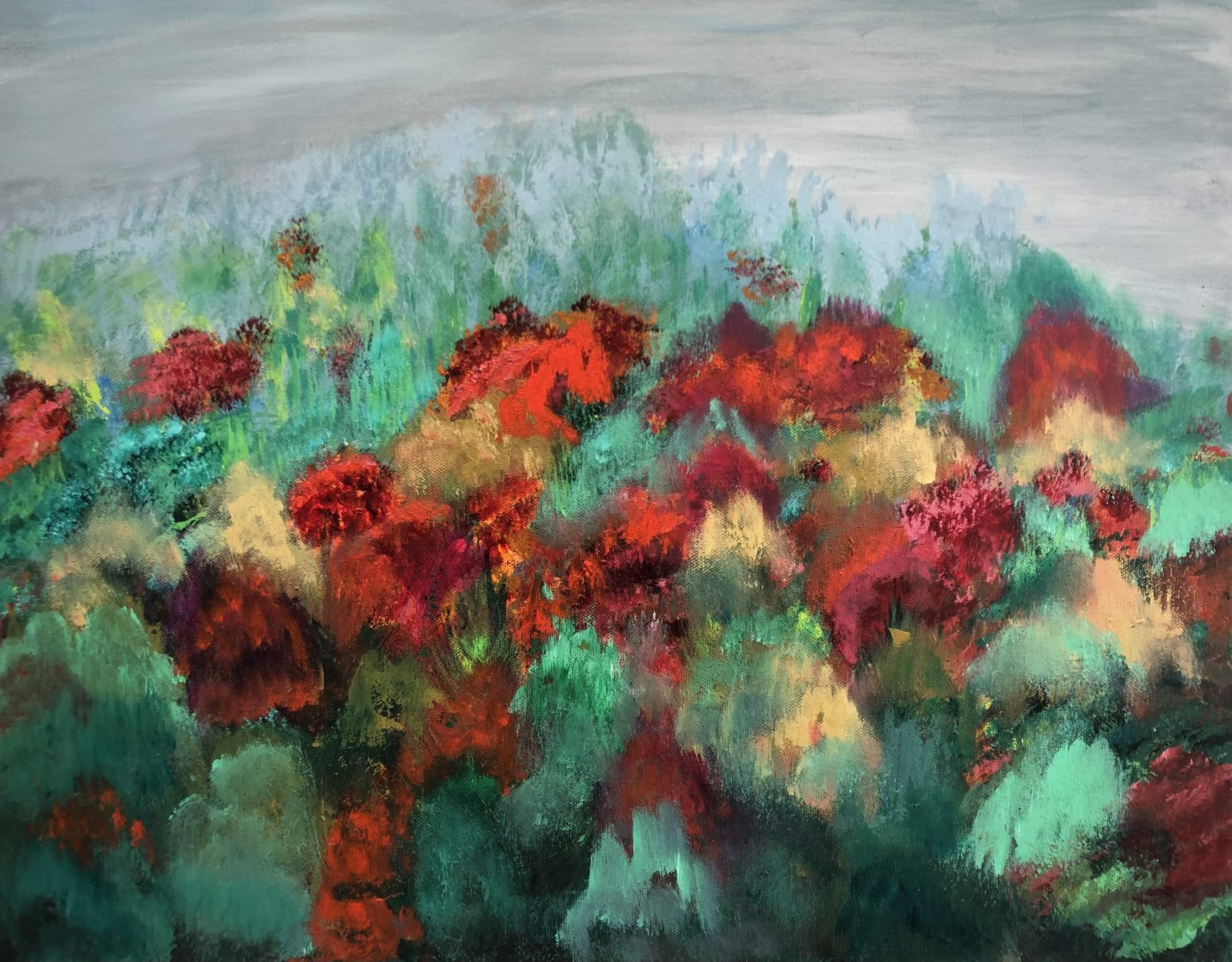 Hoda Awad, "Vermont," Acrylic On Canvas, 16" x 20"